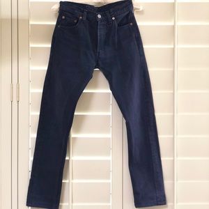 Levi’s 501’s - XS Gorgeous navy tailored